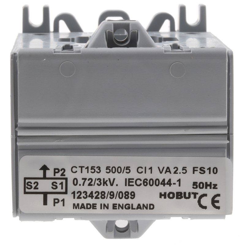 1 pcs - HOBUT CT153 Series Straight Through Current Transformer, 500:5, 26mm Bore