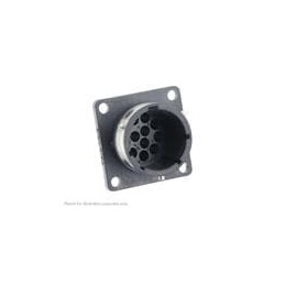 1 pcs : UTGX01412P - Standard Circular Connector Square flange receptacle, without backshell, for 12 male contacts, IP68/69K