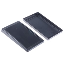 1 pcs - Pactec SH Series Black ABS Desktop Enclosure, Sloped Front, 146.5 x 91.44 x 28.8mm