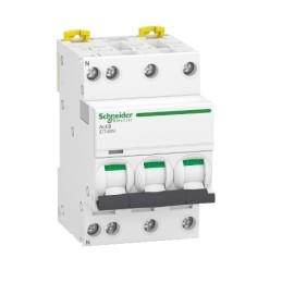 1 pcs - Schneider Electric Acti 9 Acti9 iDT40N MCB, 3P+N, 25A Curve C, 400V AC