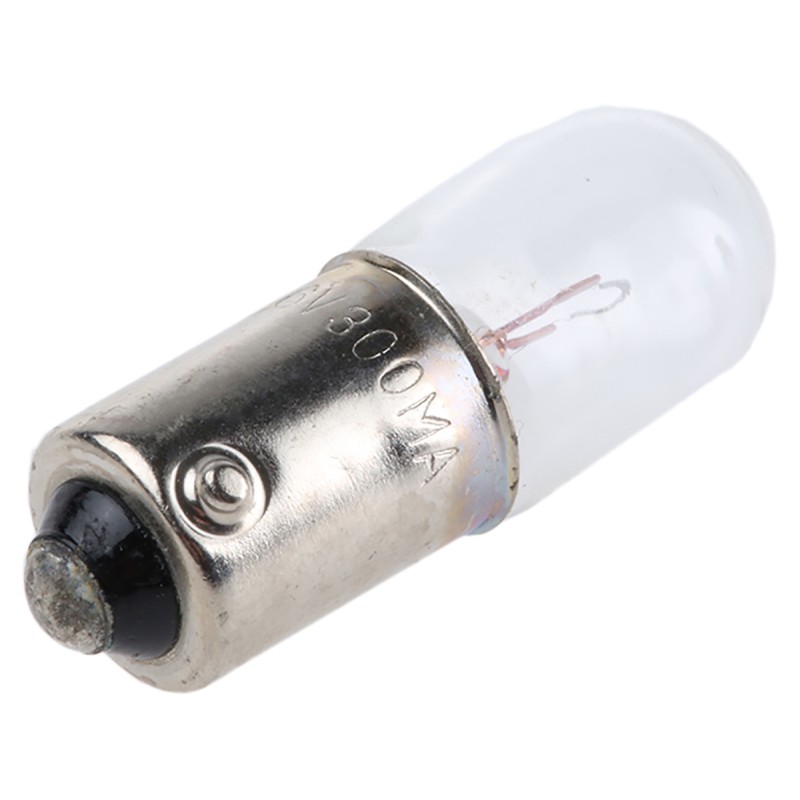 10 pcs - RS PRO BA9s Indicator Light, Clear, 6 V, 300 mA, 10000h