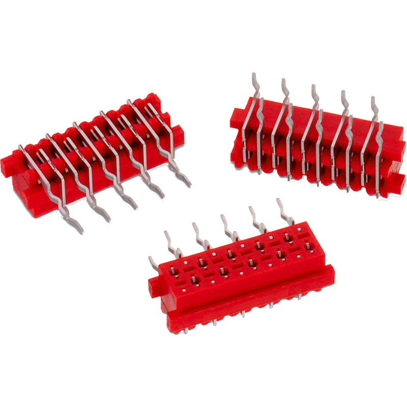 5 pcs - Wurth Elektronik WR-MM Series Right Angle PCB Header, 6 Contact(s), 2.54mm Pitch, 2 Row(s)