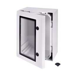 1 pcs - Fibox ARCA Series Polycarbonate Wall Box, IP66, Viewing Window, 600 mm x 400 mm x 210mm