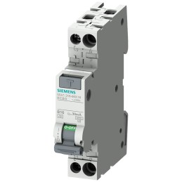 1 pcs - Siemens RCBO, 13A Current Rating, 2P Poles, 30mA Trip Sensitivity, Sentron Range