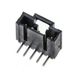 5 pcs - Molex SL Series Right Angle Through Hole PCB Header, 5 Contact(s), 2.54mm Pitch, 1 Row(s), Shrouded