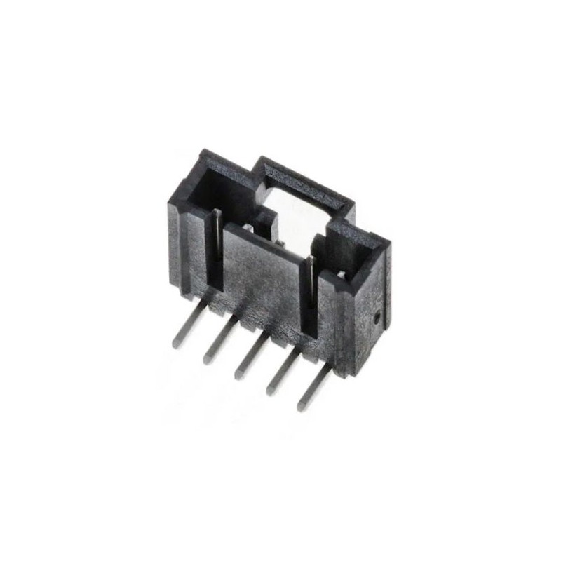 5 pcs - Molex SL Series Right Angle Through Hole PCB Header, 5 Contact(s), 2.54mm Pitch, 1 Row(s), Shrouded