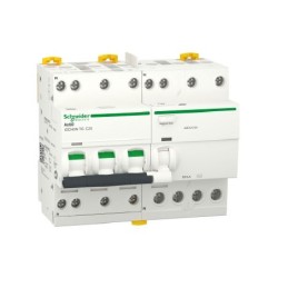 1 pcs - Schneider Electric RCBO, 32A Current Rating, 3P+N Poles, 30mA Trip Sensitivity, Type C, Acti9 Range