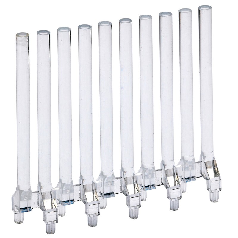 10 pcs - 1272.1020 MENTOR, PCB Mounted 10-Way LED Light Pipe, Clear Round Lens