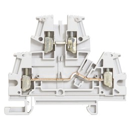 5 pcs - Legrand 371 Series Grey Feed Through Terminal Block, Double-Level, Screw Termination