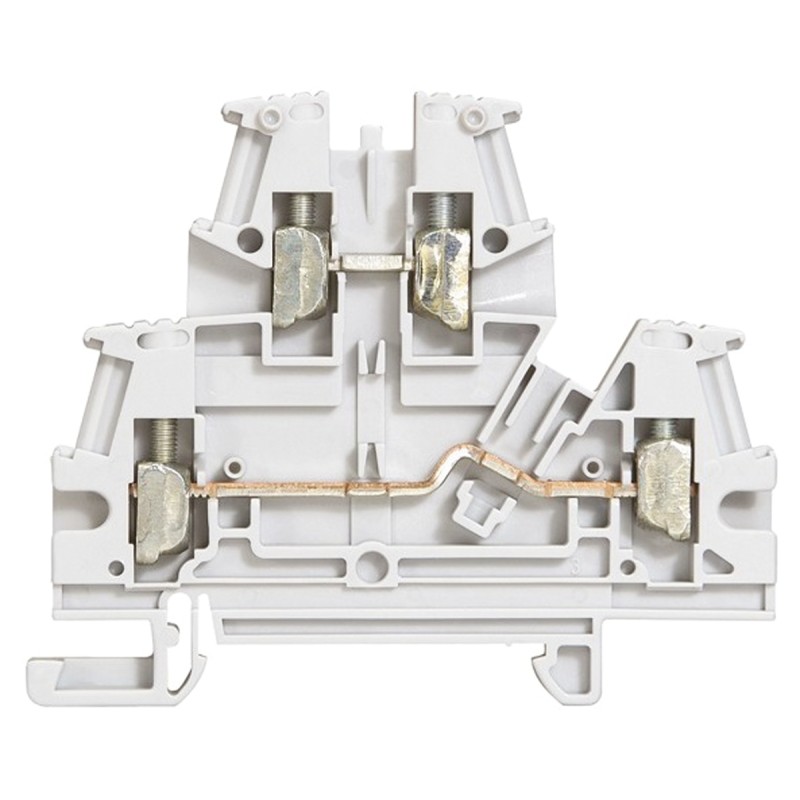 5 pcs - Legrand 371 Series Grey Feed Through Terminal Block, Double-Level, Screw Termination