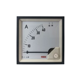 1 pcs - RS PRO Analogue Panel Ammeter 80 (Input)A AC, 92mm x 92mm, 1 % Moving Iron