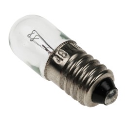 10 pcs - Orbitec E10 Indicator Light, Clear, 48 V, 40 mA, 1000h