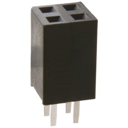 5 pcs - HARWIN Straight Through Hole Mount PCB Socket, 4-Contact, 2-Row, 2.54mm Pitch, Solder Termination