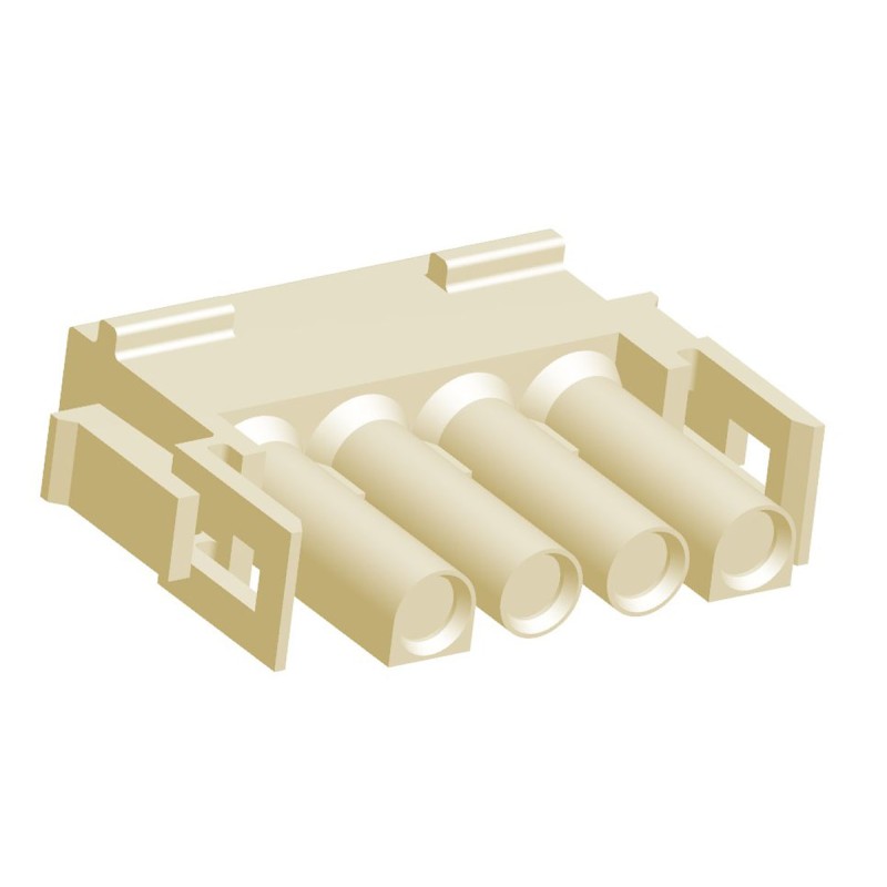 5 pcs - TE Connectivity, Universal MATE-N-LOK Male Connector Housing, 6.35mm Pitch, 4 Way, 1 Row