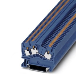 5 pcs - Phoenix Contact PITS 2.5-TWIN BU Series Blue Feed Through Terminal Block, 0.14 - 4mm², Single-Level, Push In