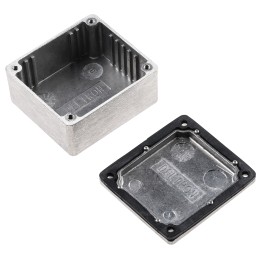 1 pcs - Deltron 480 Series Silver Die Cast Aluminium Enclosure, IP66, IP67, IP68, Silver Lid, 60 x 55 x 31mm