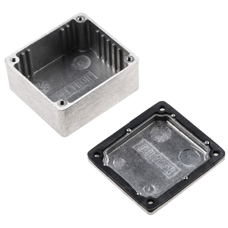 1 pcs - Deltron 480 Series Silver Die Cast Aluminium Enclosure, IP66, IP67, IP68, Silver Lid, 60 x 55 x 31mm
