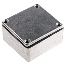 1 pcs - Deltron 480 Series Silver Die Cast Aluminium Enclosure, IP66, IP67, IP68, Silver Lid, 60 x 55 x 31mm