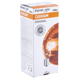 10 pcs - Osram BA15s Automotive Incandescent Lamp, Clear, 12 V