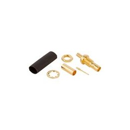 1 pcs : 142191-75 - RF Connectors / Coaxial Connectors SMB BULKHEAD JACK 179 75 OHM MINI GOLD