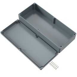 1 pcs - Rose Polyester Standard Series Grey Glass Fibre Reinforced Polyester Enclosure, IP66, IK08, Grey Lid, 250 x 600 x 121mm