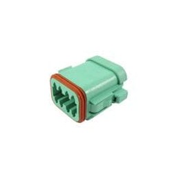 1 pcs : DT06-08SC-CE01 - Automotive Connectors 8P PLUG, CE01 MOD C Key, Green