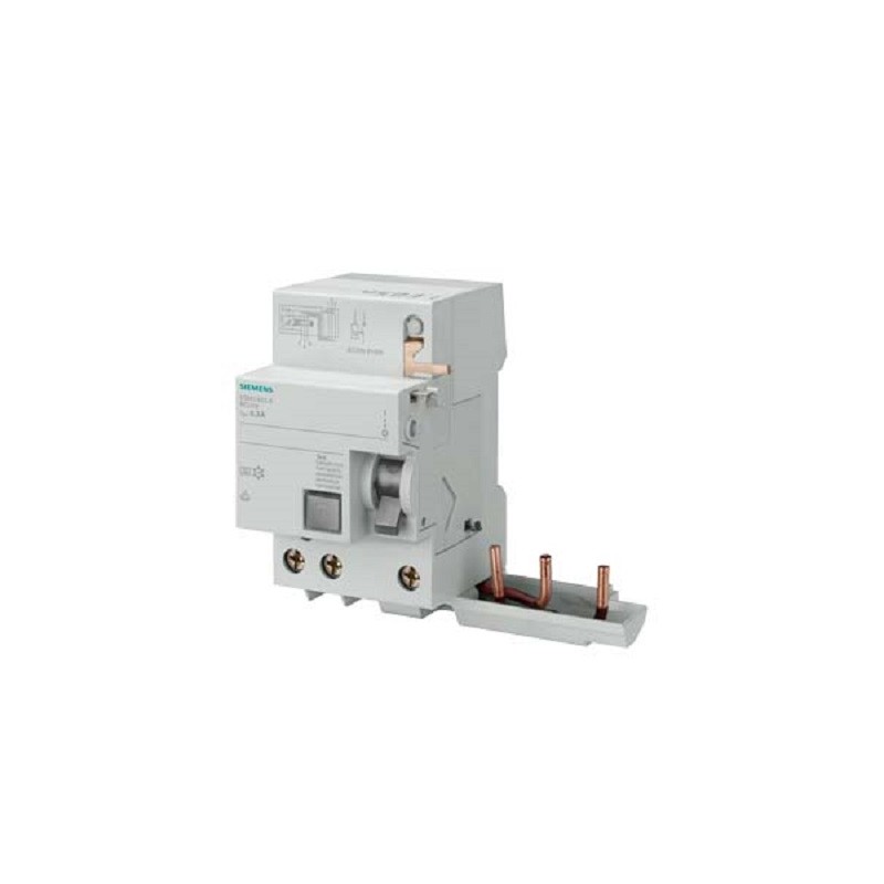 1 pcs - Siemens SENTRON 5SM2xxx RCCB, 40A, 3 Pole, 30mA, Type A, 400V ac