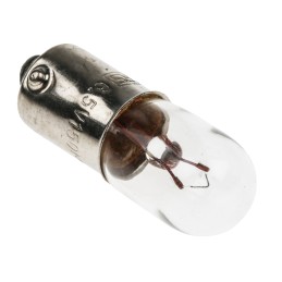 10 pcs - RS PRO BA9s Indicator Light, Clear, 6.5 V, 150 mA, 3000h