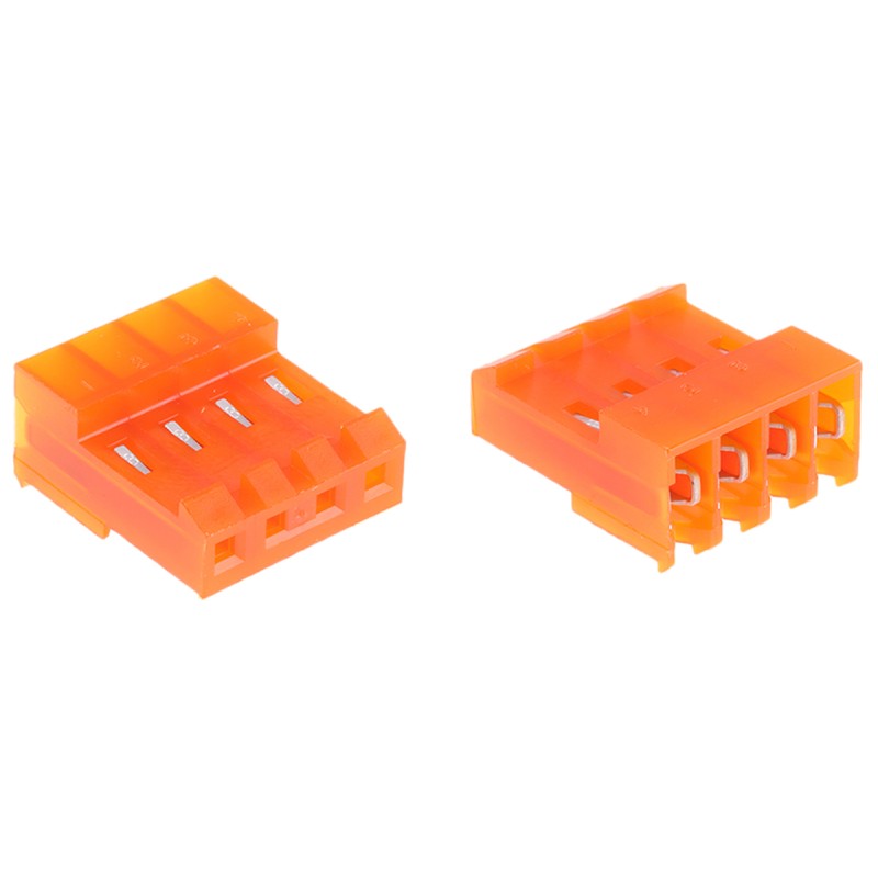 5 pcs - TE Connectivity MTA-156 Series 3.96mm Pitch Right Angle Cable Mount IDC Connector, Socket, 4 Way, 1 Row