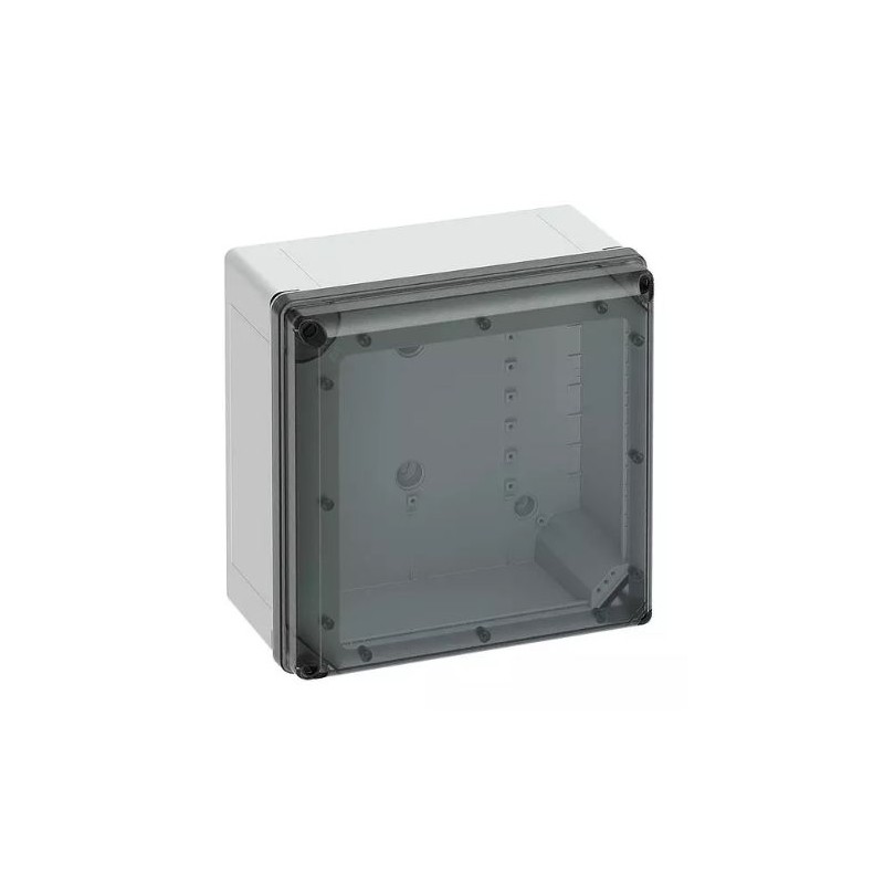 1 pcs - Spelsberg Grey Polycarbonate General Purpose Enclosure, IP66, IP67, IK09, Transparent Lid, 300 x 300 x 226mm