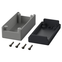 1 pcs - Bopla Element / Universal Series Graphite Grey, Light Grey Polystyrene General Purpose Enclosure, IP40, Light Grey /