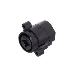 1 pcs : ACJC10SL BULK - XLR Connectors 1/4' XLR Dual Chassis Mount CType Stereo Solder Contacts Latchless Switching XLR