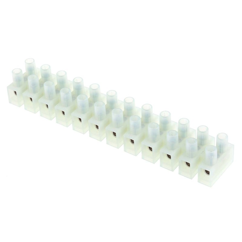 5 pcs - RS PRO Non-Fused Terminal Block, 12-Way, 32A, 2.5 mm² Wire, Screw Down Termination
