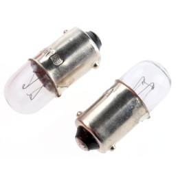 10 pcs - RS PRO BA9s Indicator Light, Clear, 48 V, 42 mA, 5000h