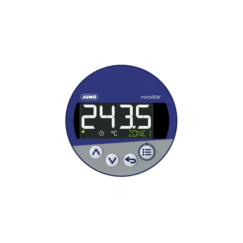 1 pcs - Jumo miroVIEW LCD Digital Panel Multi-Function Meter for PT100, PT1000, Temperature, 60.5mm x 68mm