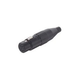 1 pcs : AC7FBJ - XLR Connectors 7 Pole XLR Female Cable Conn Machined Contacts Large Cable Clamp Black Finish