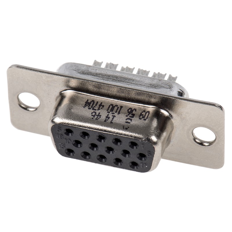 100 pcs - HARTING 15 Way Cable Mount D-sub Connector Socket, 2.29mm Pitch