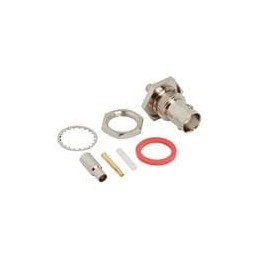 1 pcs : 031-318-RFX - RF Connectors / Coaxial Connectors BULKHEAD JACK 50 ohm CRIMP FOR RG174 316