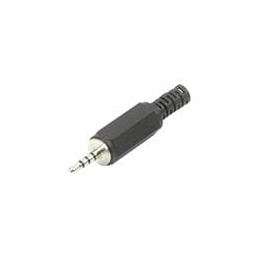 1 pcs : SP-25401 - Phone Connectors audio plug, 2.5 mm, straight, 4 conductor, cable mount