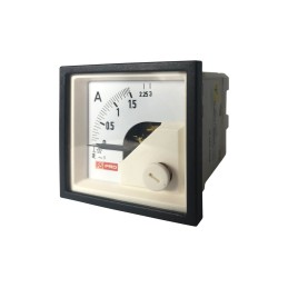 1 pcs - RS PRO Analogue Panel Ammeter 3 (Input, Scale)A AC, 45mm x 45mm, 1 % Moving Iron