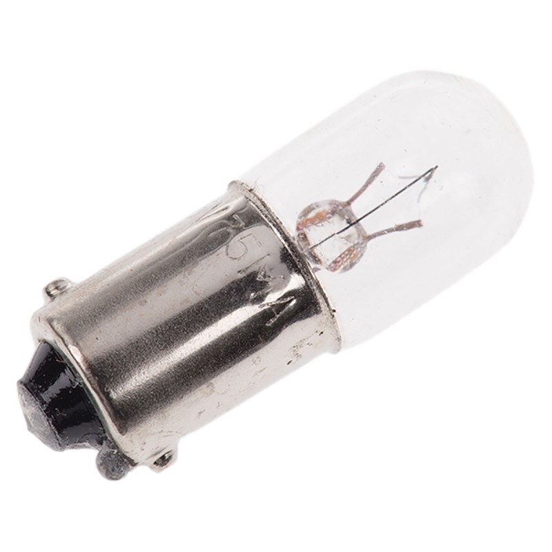 10 pcs - RS PRO BA9s Indicator Light, Clear, 6 V, 75 mA, 100h