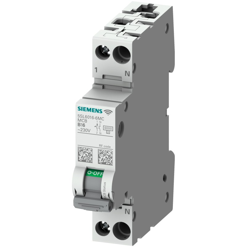 1 pcs - Siemens SENTRON MCB, 1P+N, 32A Curve C, 230V AC