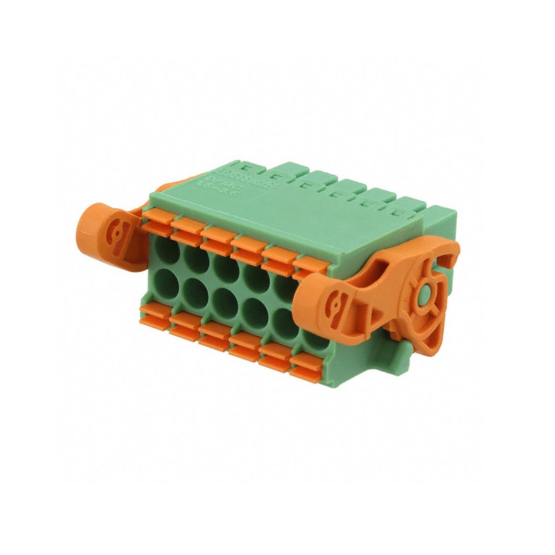 50 pcs - Phoenix Contact 3.5mm Pitch 12 Way Pluggable Terminal Block, Plug, Cable Mount, Spring Cage Termination