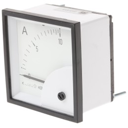 1 pcs - HOBUT D72SD Analogue Panel Ammeter 0/10A Direct Connected AC, 72mm x 72mm Moving Iron
