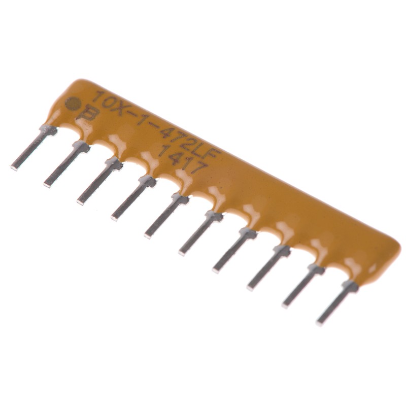 200 pcs - Bourns, 4600X 4.7kΩ ±2% Bussed Resistor Array, 9 Resistors, 1.25W total, SIP, Through Hole