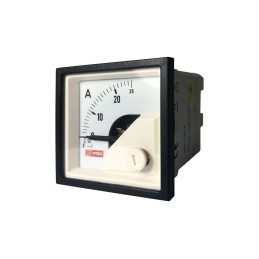 1 pcs - RS PRO Analogue Panel Ammeter 25 (Input, Scale)A AC, 45mm x 45mm, 1 % Moving Iron
