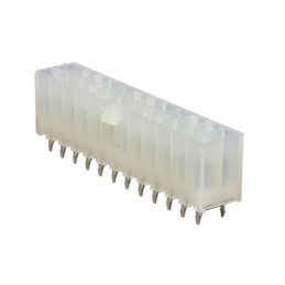 200 pcs - Molex Mini-Fit Jr. Series Straight Through Hole PCB Header, 24 Contact(s), 4.2mm Pitch, 2 Row(s), Shrouded