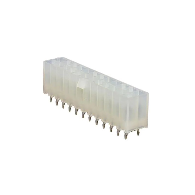 200 pcs - Molex Mini-Fit Jr. Series Straight Through Hole PCB Header, 24 Contact(s), 4.2mm Pitch, 2 Row(s), Shrouded