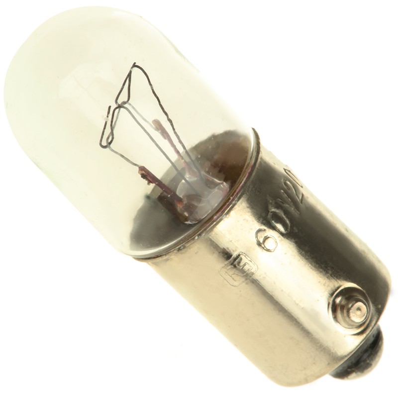 10 pcs - RS PRO BA9s Indicator Light, Clear, 60 V, 20 mA, 2000h