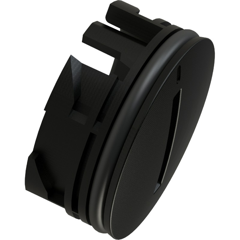 10 pcs - Flexicon Circular Lid, Blanking Plug, Nylon 6, Black